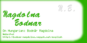 magdolna bodnar business card